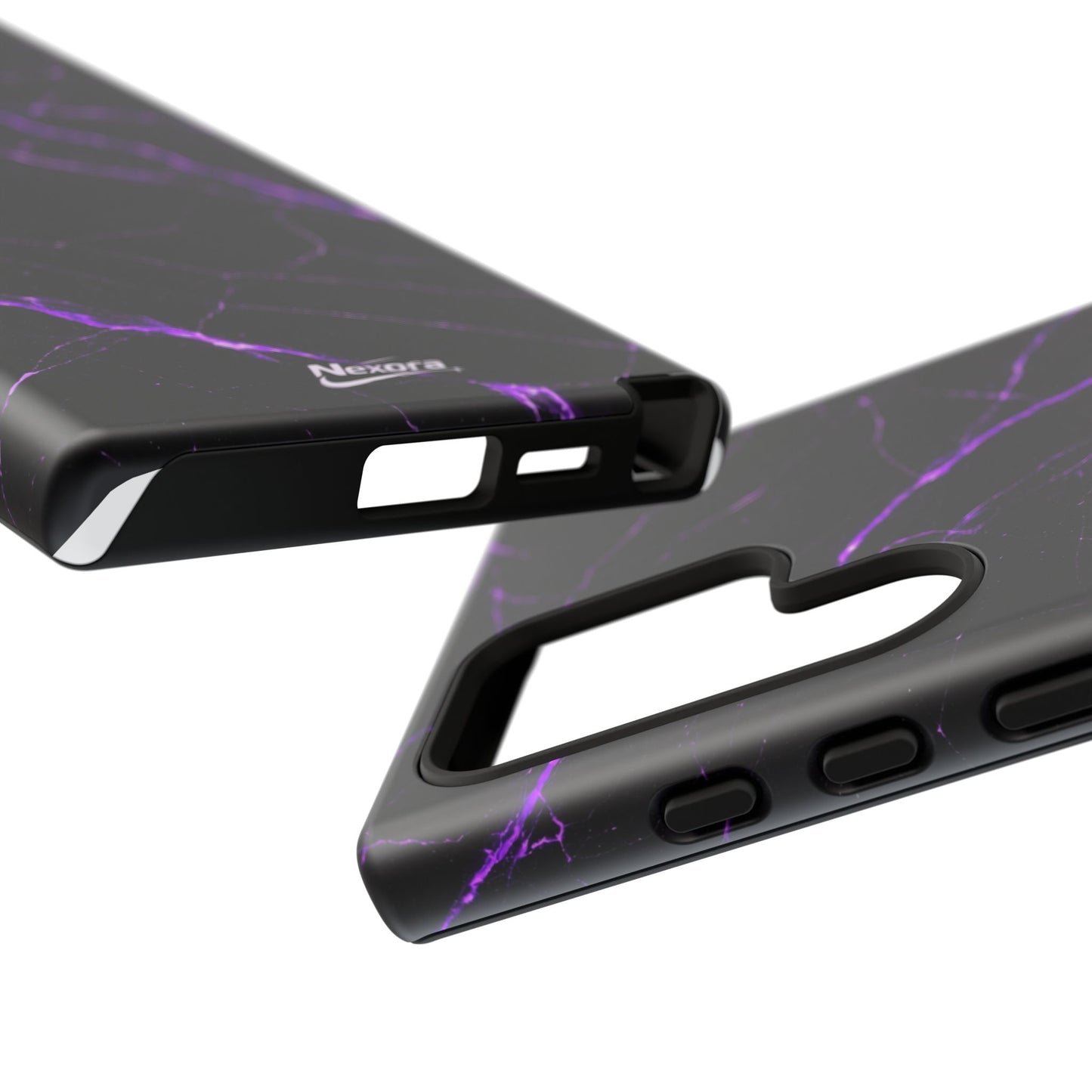 Nexora Purple Lightning Marble Phone Case