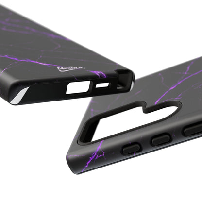 Nexora Purple Lightning Marble Phone Case