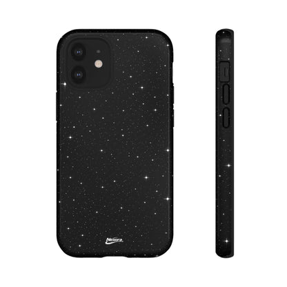 Nexora Galaxy Tough Phone Case — Black Stardust Protective Case