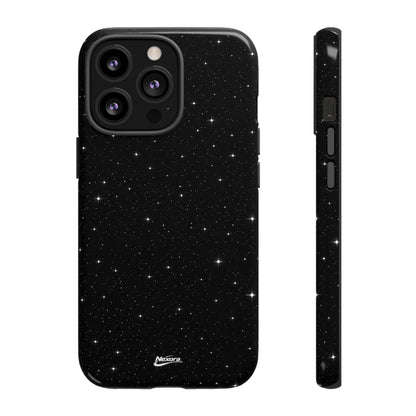 Nexora Galaxy Tough Phone Case — Black Stardust Protective Case