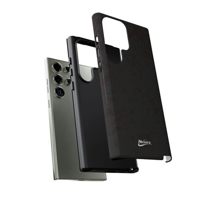 Nexora Black Tough Phone Case – Protective Slim Armor with Logo