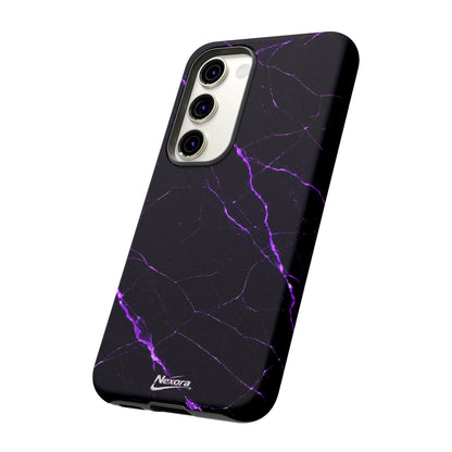 Nexora Purple Lightning Marble Phone Case