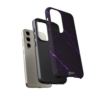 Nexora Purple Lightning Marble Phone Case