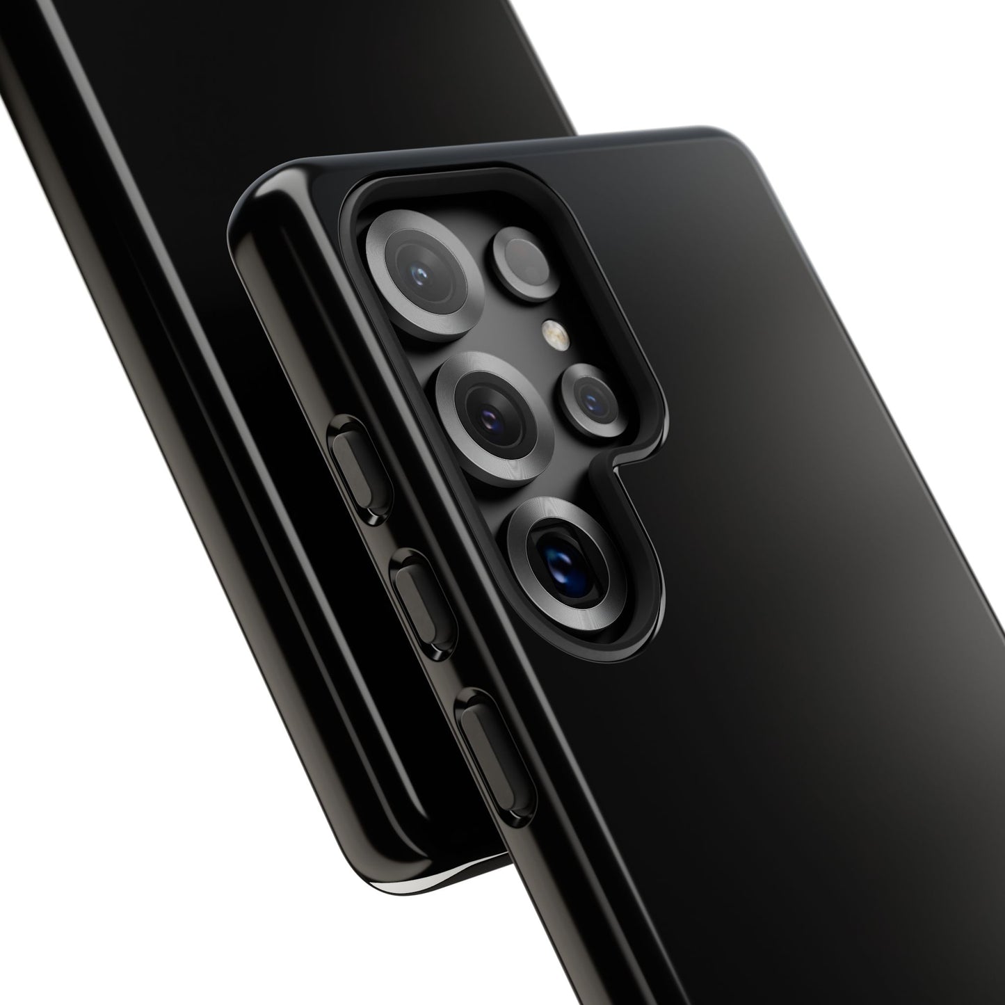 Nexora Black Tough Phone Case – Protective Slim Armor with Logo