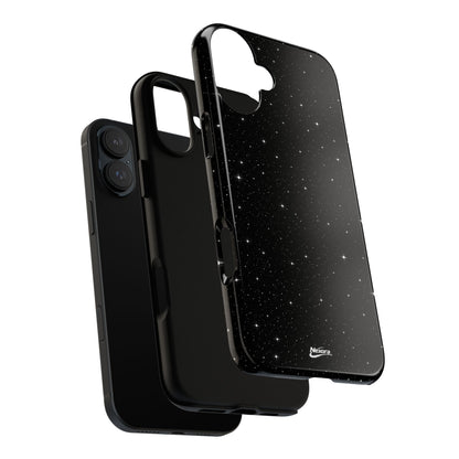 Nexora Galaxy Tough Phone Case — Black Stardust Protective Case