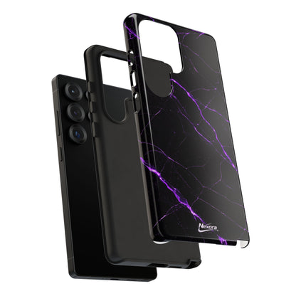 Nexora Purple Lightning Marble Phone Case