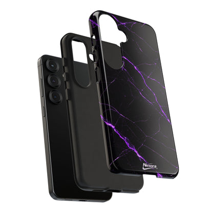 Nexora Purple Lightning Marble Phone Case