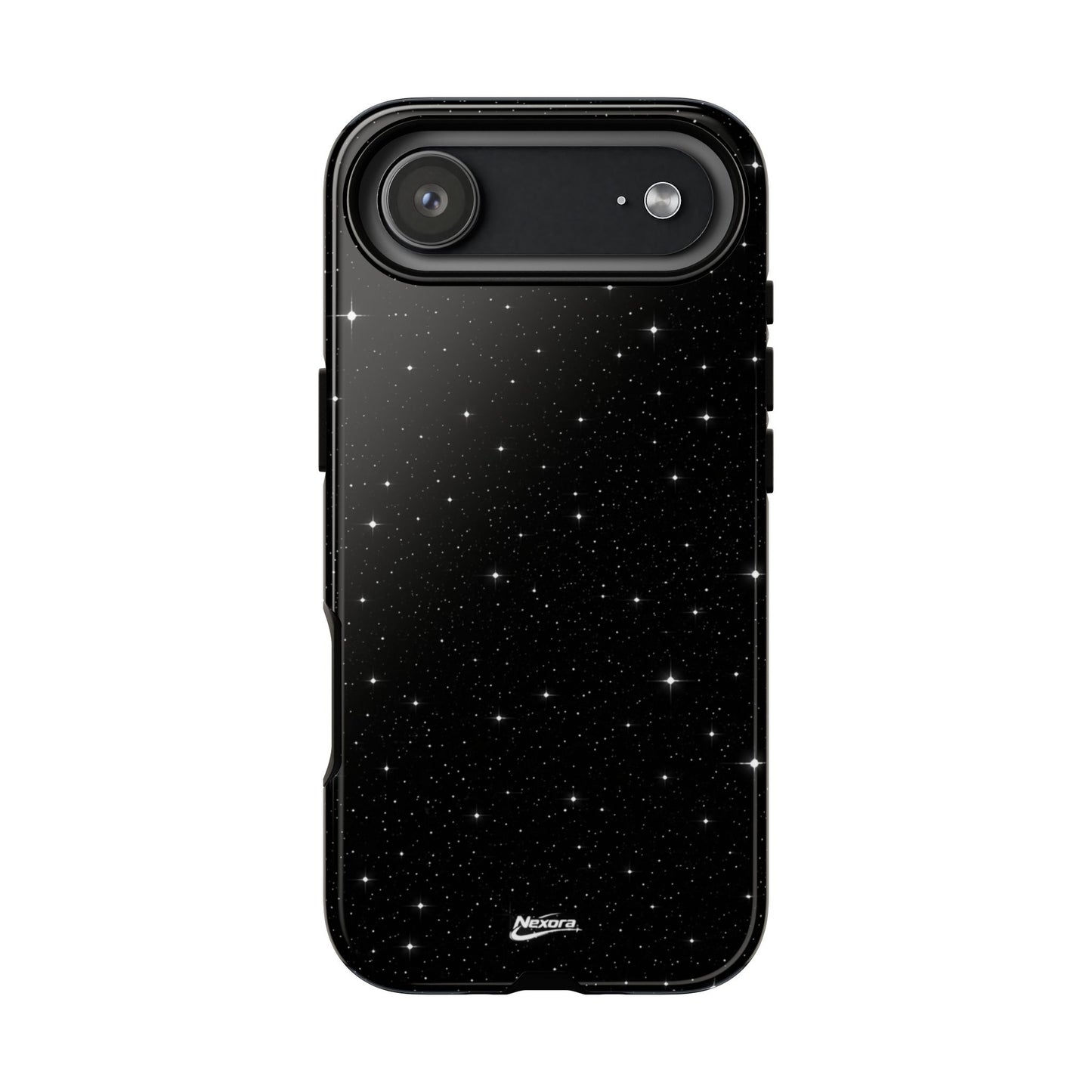 Nexora Galaxy Tough Phone Case — Black Stardust Protective Case