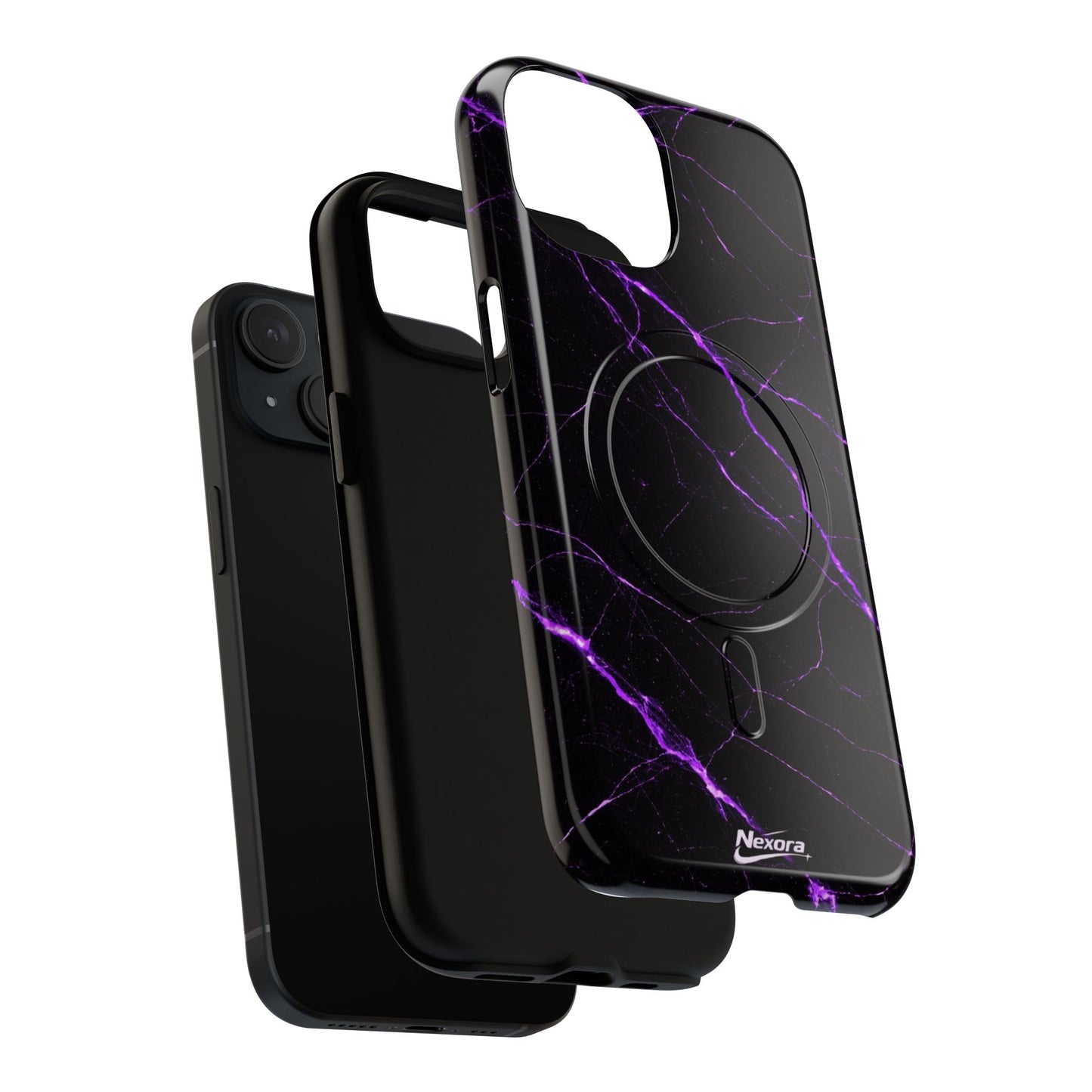 Nexora Purple Marble Magnetic Phone Case