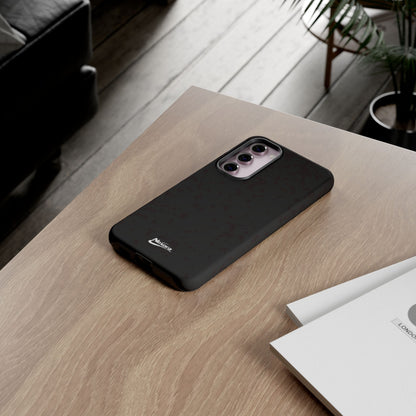Nexora Black Tough Phone Case – Protective Slim Armor with Logo
