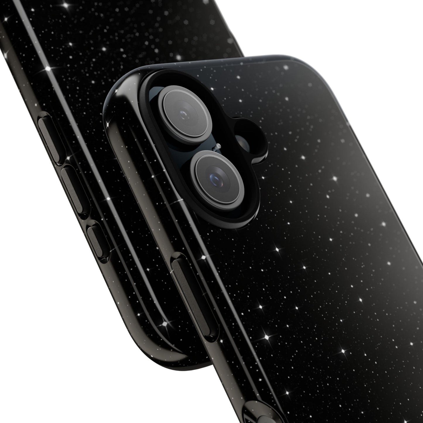Nexora Galaxy Tough Phone Case — Black Stardust Protective Case