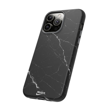 Nexora Black Marble Tough Phone Case — Slim Protective iPhone Cover