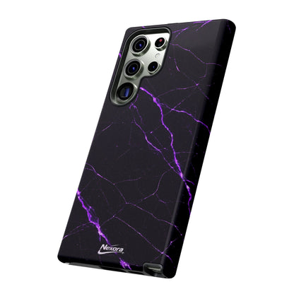 Nexora Purple Lightning Marble Phone Case
