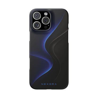 Phone Case — Nexora Blue Wave Matte Snap Case