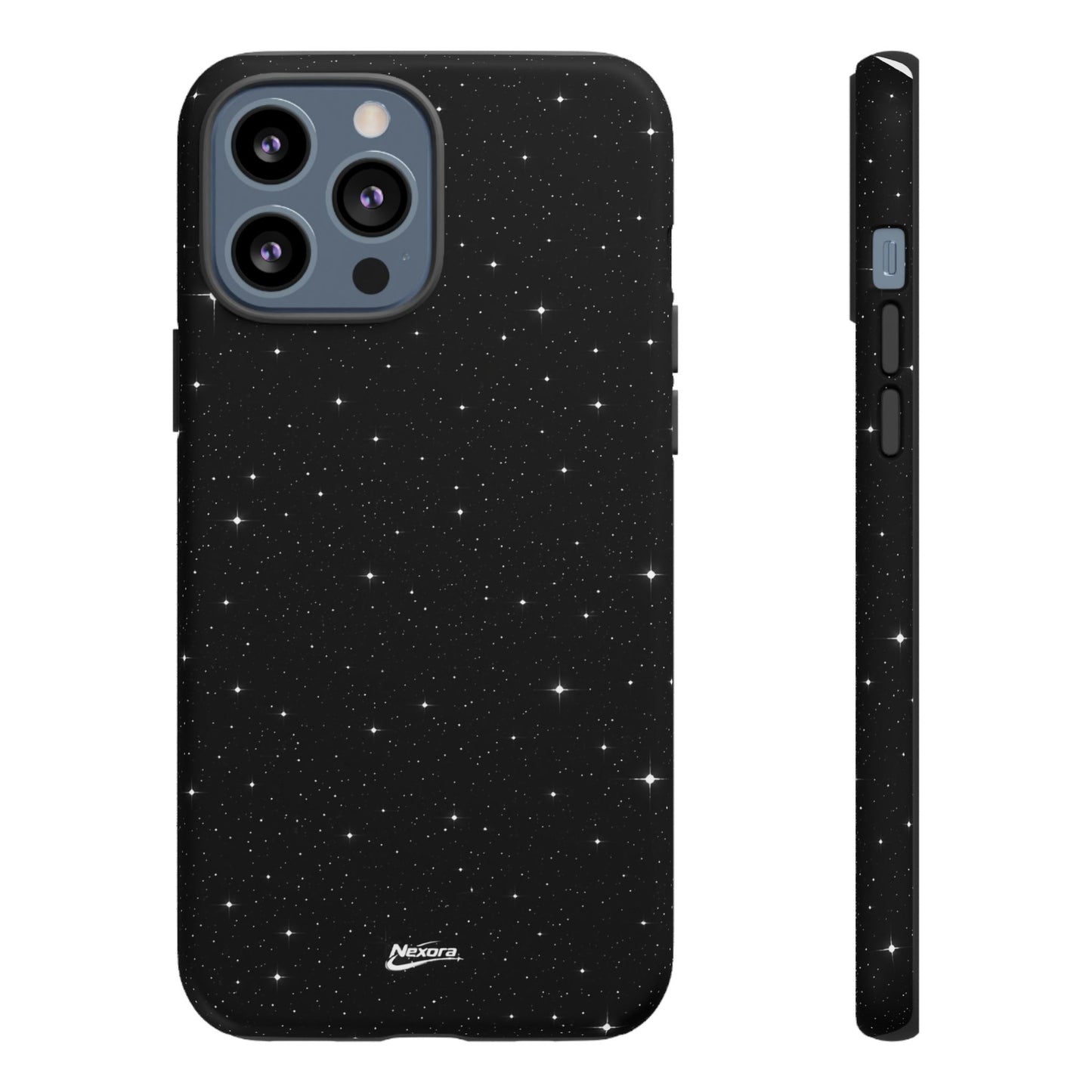 Nexora Galaxy Tough Phone Case — Black Stardust Protective Case