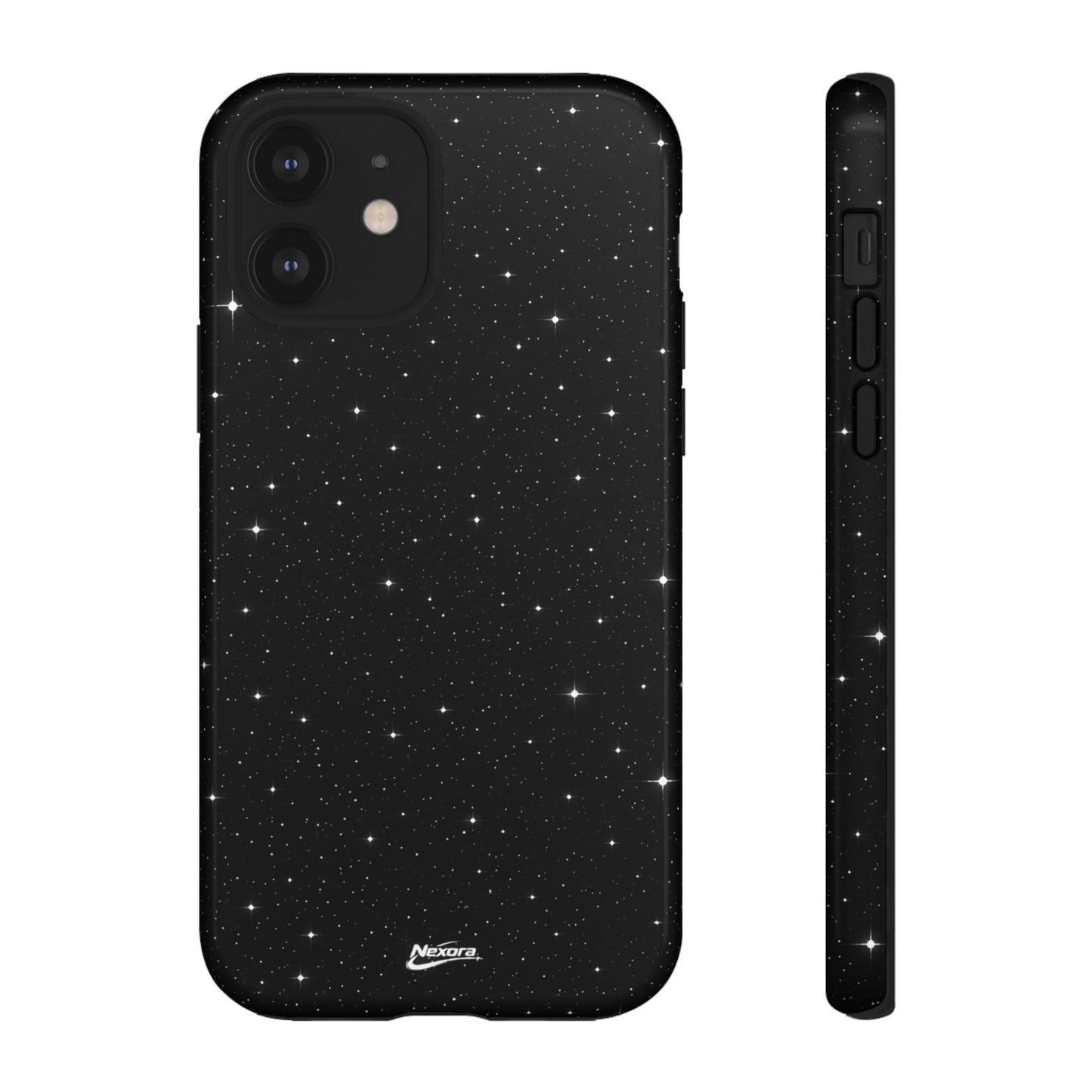 Nexora Galaxy Tough Phone Case — Black Stardust Protective Case