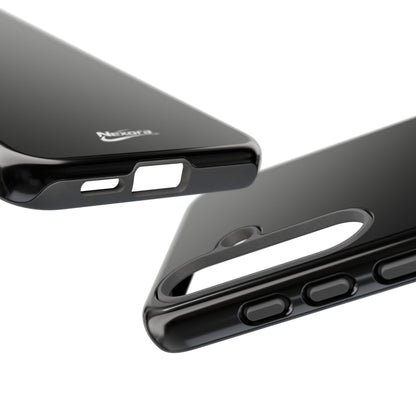 Nexora Black Tough Phone Case – Protective Slim Armor with Logo