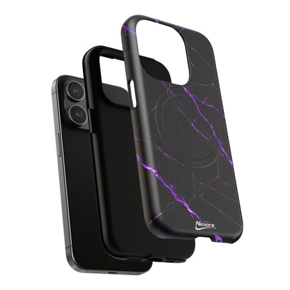 Nexora Purple Marble Magnetic Phone Case