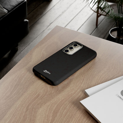 Nexora Black Tough Phone Case – Protective Slim Armor with Logo
