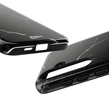 Nexora Black Marble Phone Case — Sleek Tough Protective Case with White Veining