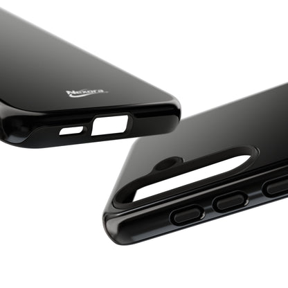 Nexora Black Tough Phone Case – Protective Slim Armor with Logo