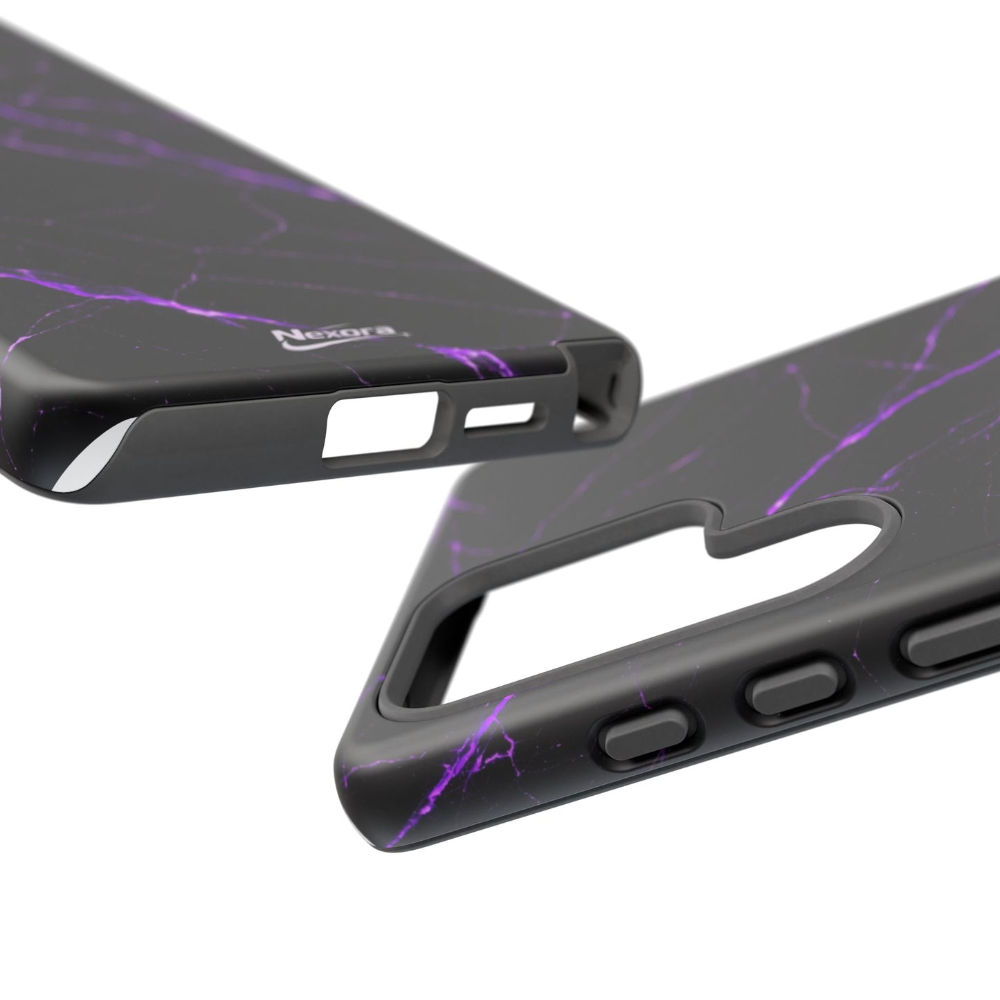 Nexora Purple Lightning Marble Phone Case