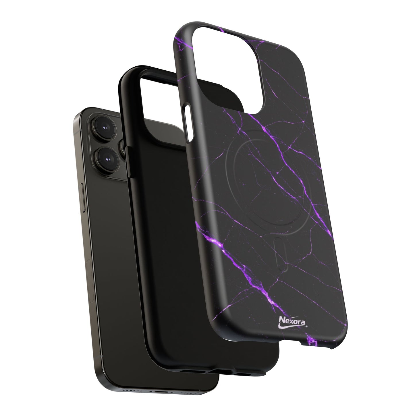 Nexora Purple Marble Magnetic Phone Case