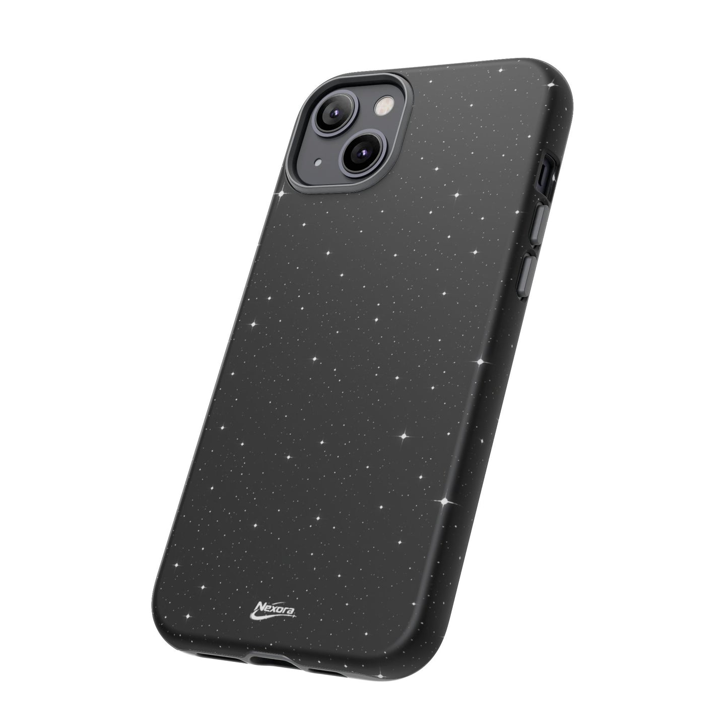 Nexora Galaxy Tough Phone Case — Black Stardust Protective Case
