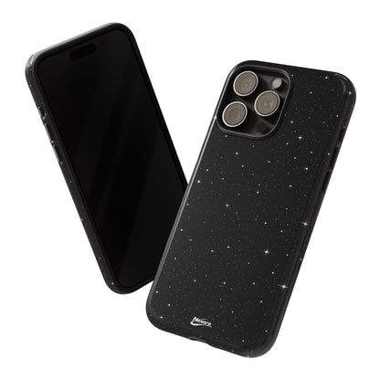 Nexora Galaxy Tough Phone Case — Black Stardust Protective Case