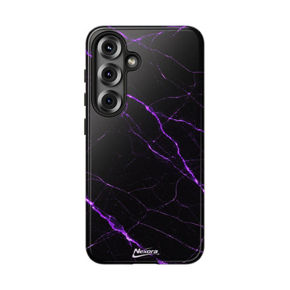 Nexora Purple Lightning Marble Phone Case