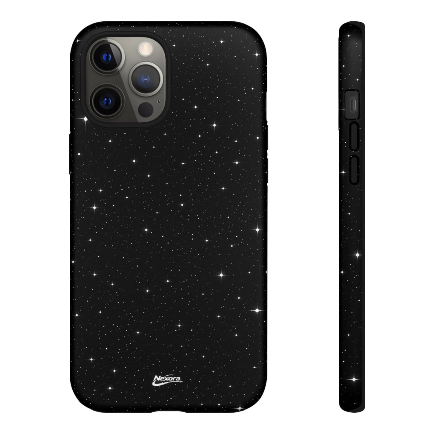 Nexora Galaxy Tough Phone Case — Black Stardust Protective Case