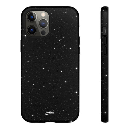 Nexora Galaxy Tough Phone Case — Black Stardust Protective Case