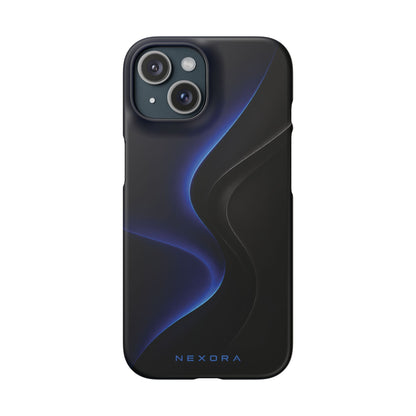 Phone Case — Nexora Blue Wave Matte Snap Case