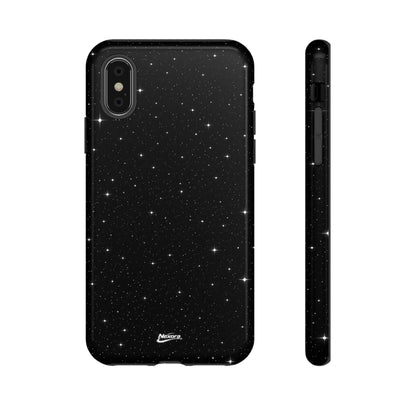 Nexora Galaxy Tough Phone Case — Black Stardust Protective Case