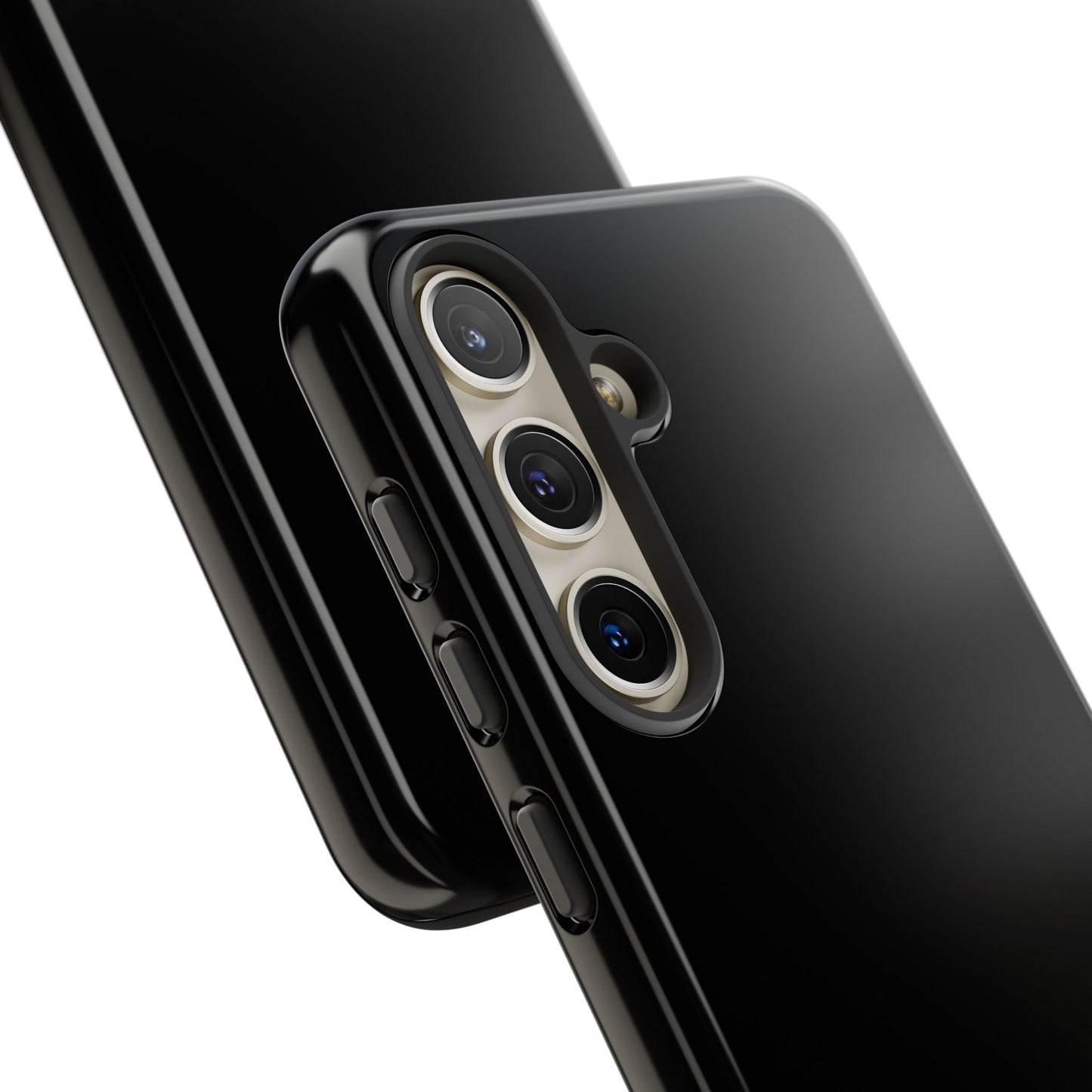 Nexora Black Tough Phone Case – Protective Slim Armor with Logo
