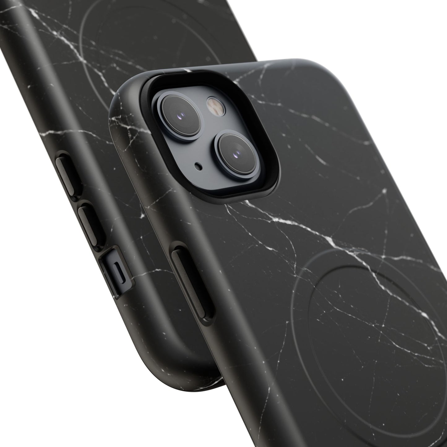 Nexora Magnetic Tough Phone Case - Black Marble Protective Cover