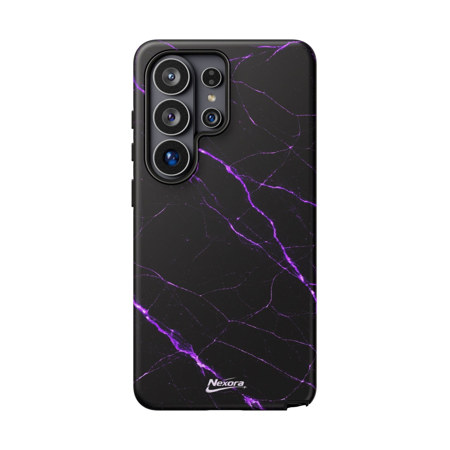 Nexora Purple Lightning Marble Phone Case