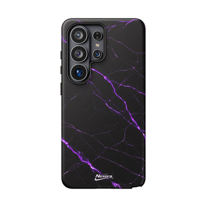 Nexora Purple Lightning Marble Phone Case