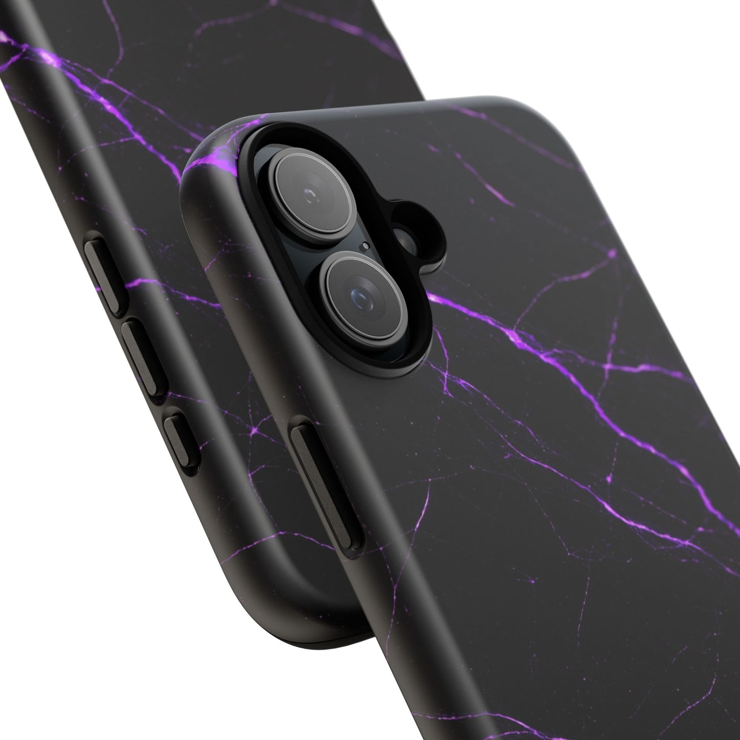 Nexora Purple Lightning Marble Phone Case — Tough Protective Phone Case