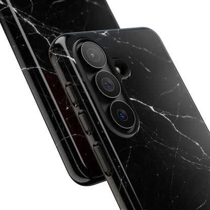 Nexora Black Marble Phone Case — Sleek Tough Protective Case with White Veining