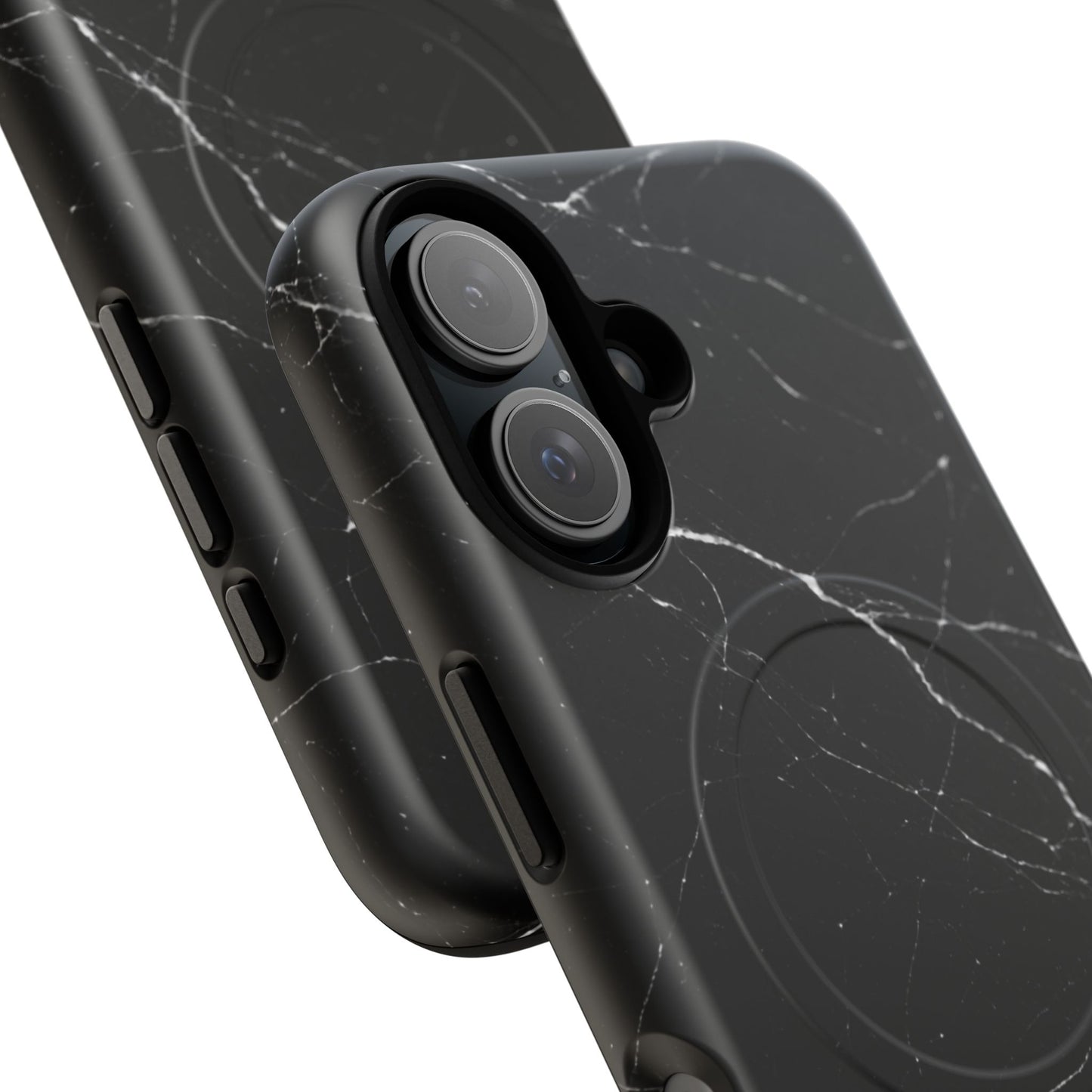 Nexora Magnetic Tough Phone Case - Black Marble Protective Cover
