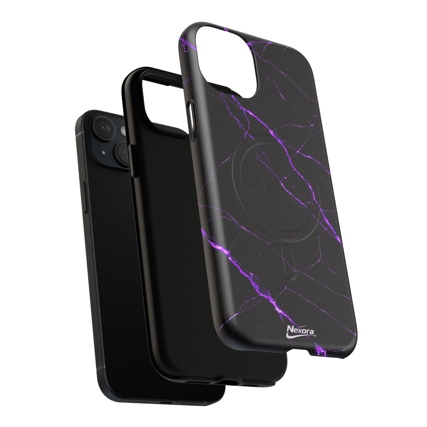 Nexora Purple Marble Magnetic Phone Case