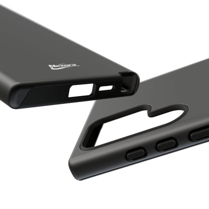 Nexora Black Tough Phone Case – Protective Slim Armor with Logo