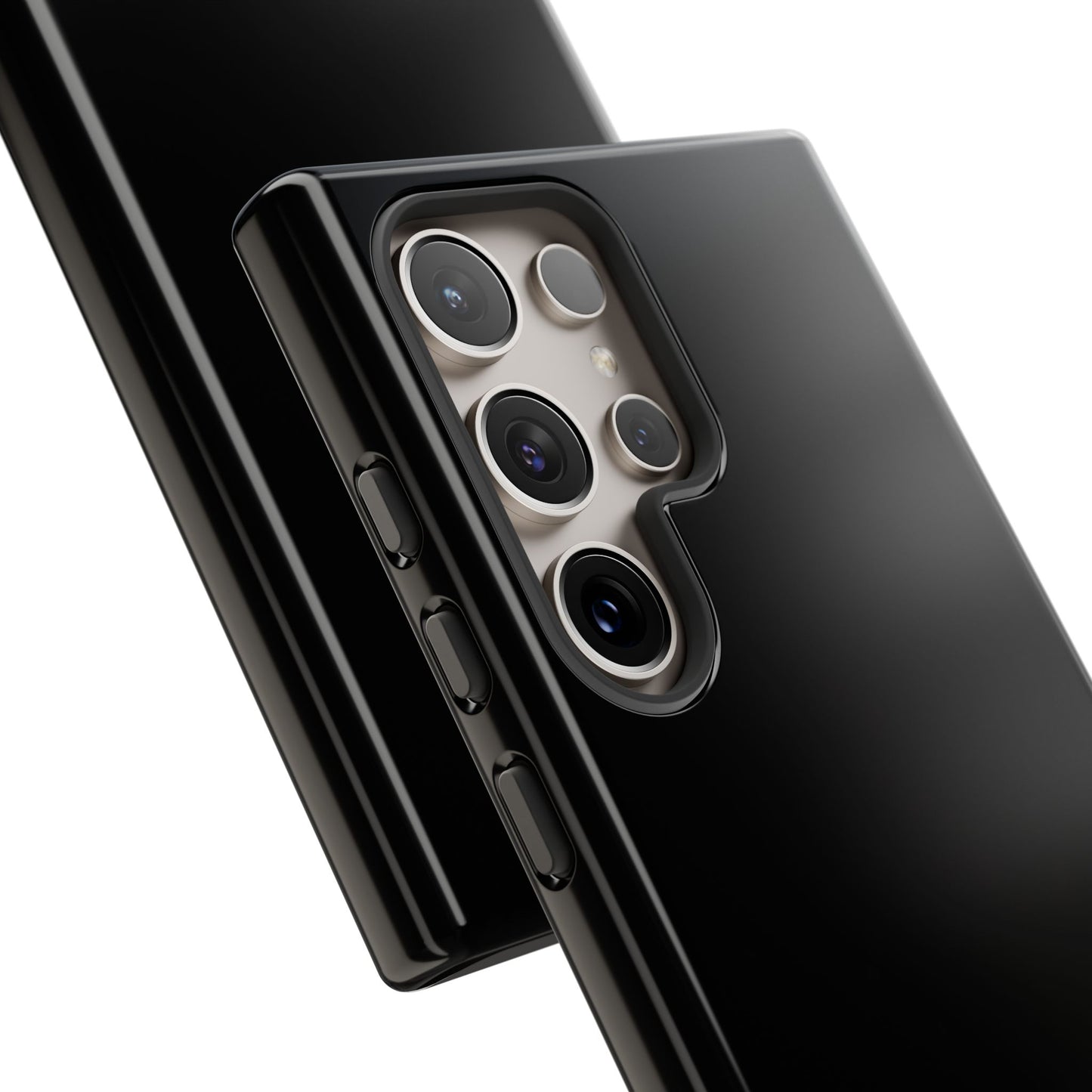 Nexora Black Tough Phone Case – Protective Slim Armor with Logo