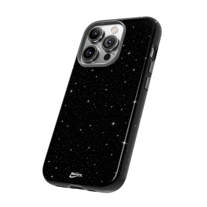 Nexora Galaxy Tough Phone Case — Black Stardust Protective Case