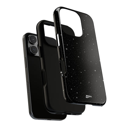 Nexora Galaxy Tough Phone Case — Black Stardust Protective Case
