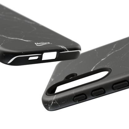 Nexora Black Marble Phone Case — Sleek Tough Protective Case with White Veining