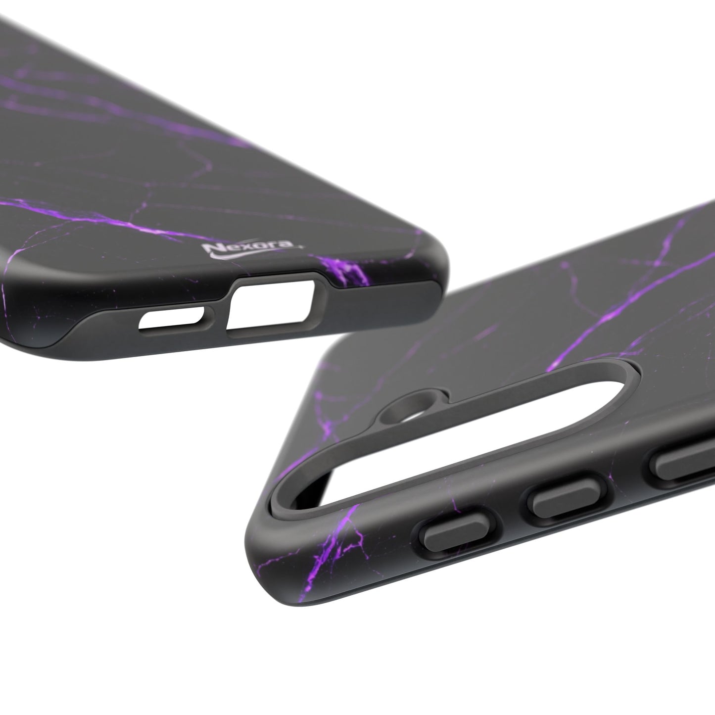 Nexora Purple Lightning Marble Phone Case