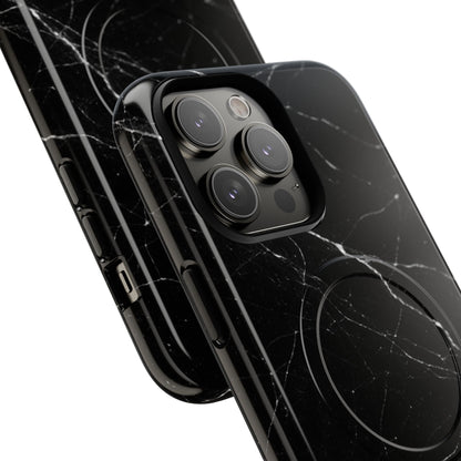 Nexora Magnetic Tough Phone Case - Black Marble Protective Cover