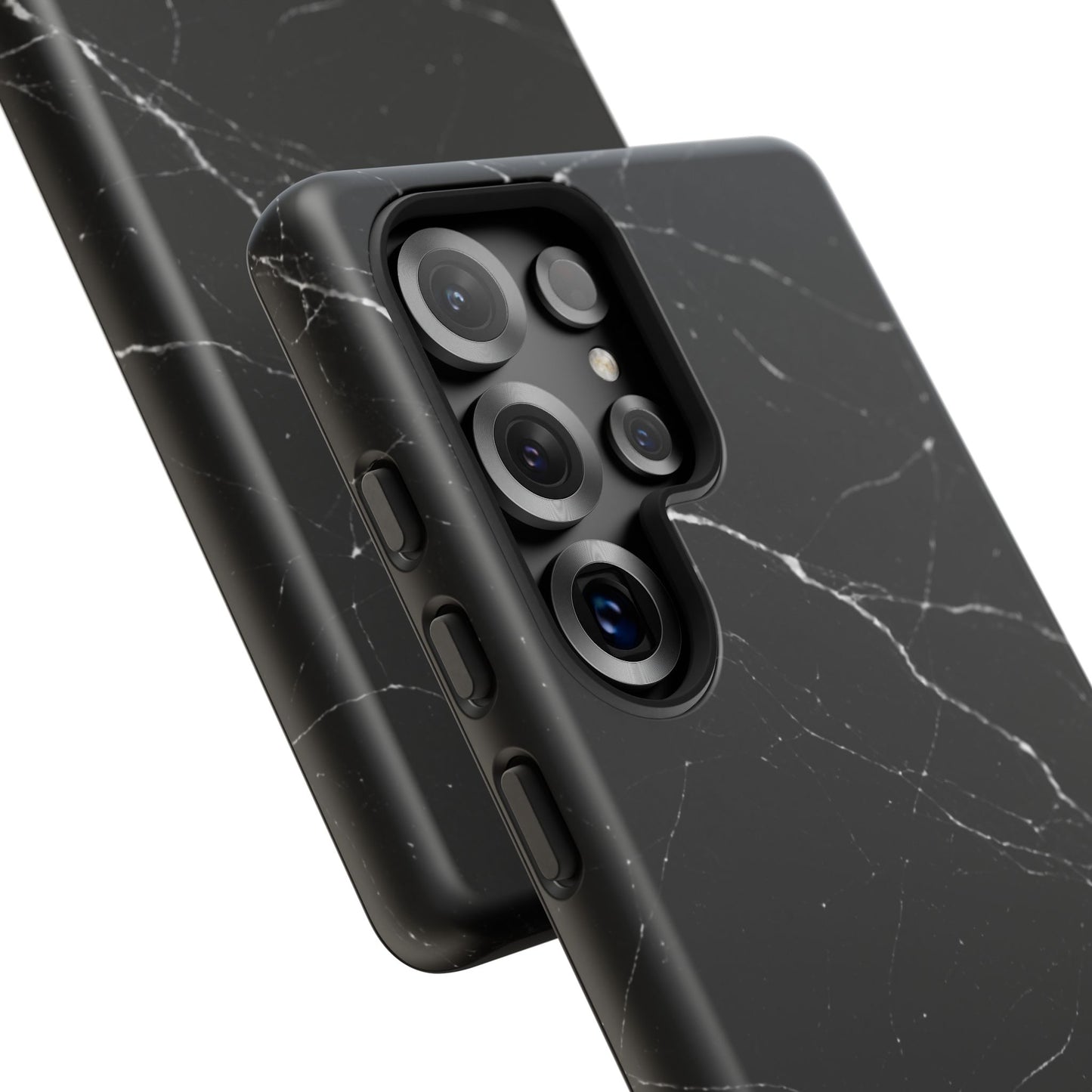 Nexora Black Marble Phone Case — Sleek Tough Protective Case with White Veining